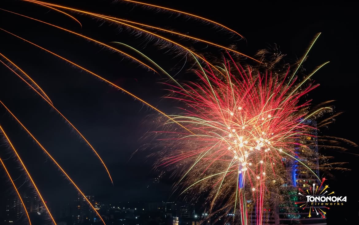 Fireworks over a national celebration